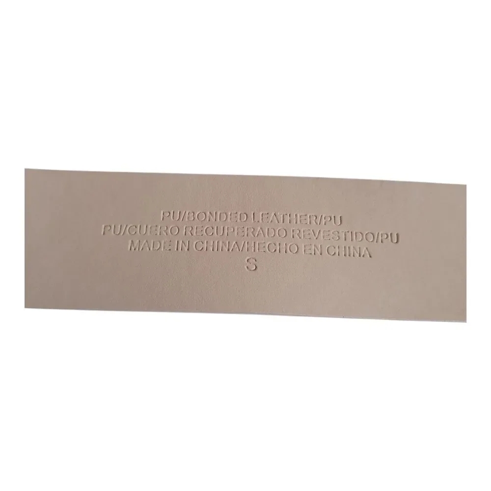 Elegant Beige PU Bonded Leather Belt